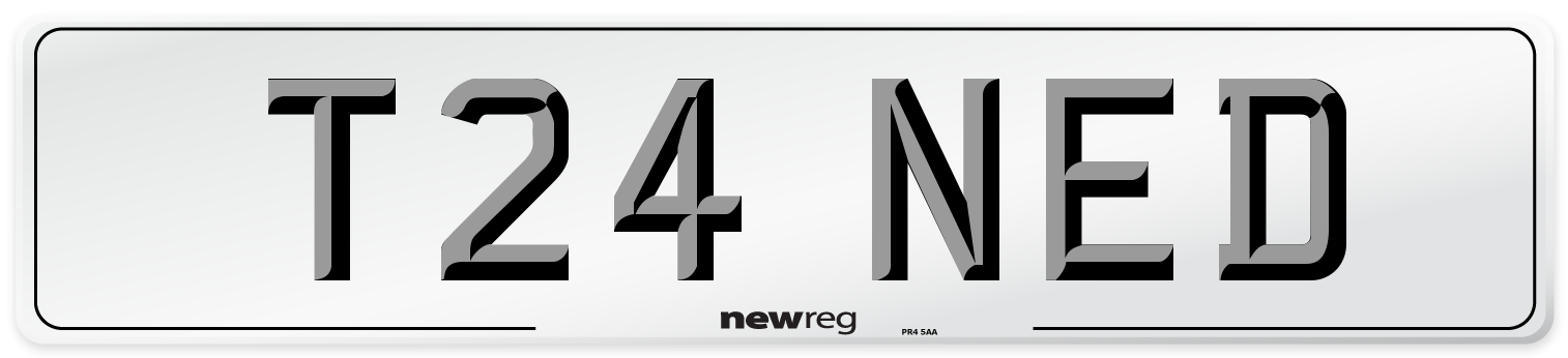 T24 NED Number Plate from New Reg
